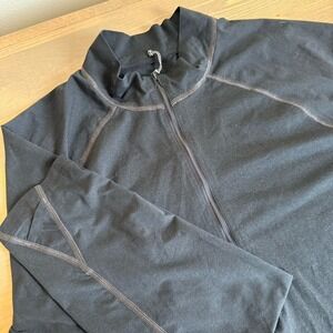 Kuiu Men's XXL Black Peloton 118 Long Sleeve 1/3 Quarter Zip Hunting Pullover